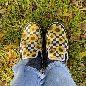 Checkered Sunflower Vans